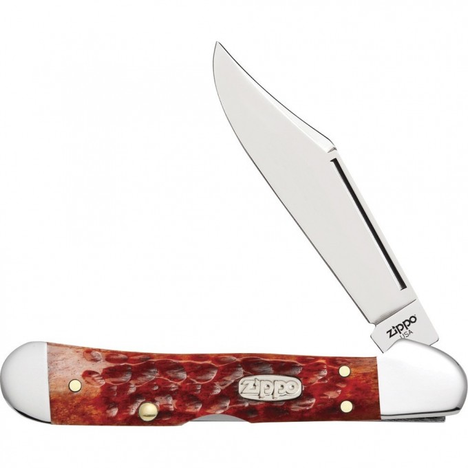 Нож перочинный ZIPPO CHESTNUT BONE STANDARD JIGGED MINI COPPERLOCK + ЗАЖИГАЛКА 50538_207