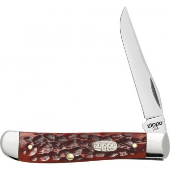 Нож перочинный ZIPPO CHESTNUT BONE STANDARD JIGGED MINI TRAPPER + ЗАЖИГАЛКА 50568_207