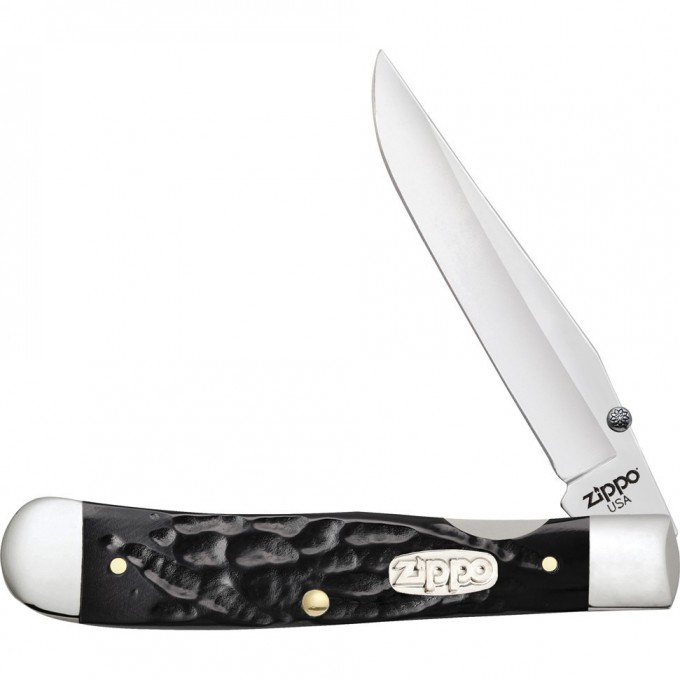 Нож перочинный ZIPPO ROUGH BLACK SYNTHETIC TRAPPERLOCK + ЗАЖИГАЛКА 50577_207