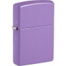 Зажигалка ZIPPO классическая с лавандовым матовым покрытием | Smoky Lavender Matte, латунь/сталь, лавандовая, матовая, 38x13x57 мм 46681