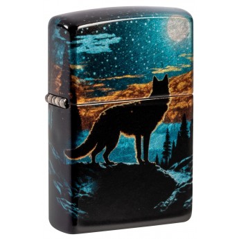 Зажигалка ZIPPO MOONLIGHT WOLF DESIGN 46252 Зажигалка ZIPPO MOONLIGHT WOLF DESIGN 46252