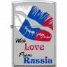 Зажигалка ZIPPO 205 WITH LOVE FROM RUSSIA из России с любовью