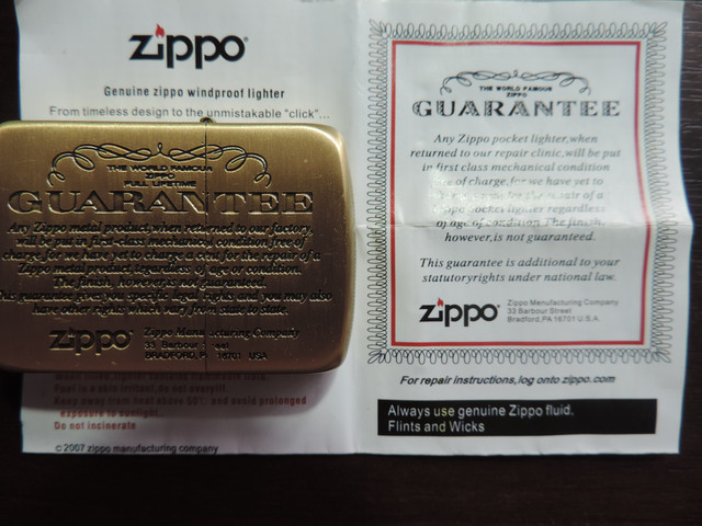 Zippo. For Real.